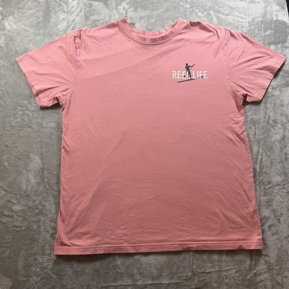 Reel Life Men's Short Sleeve Large Red